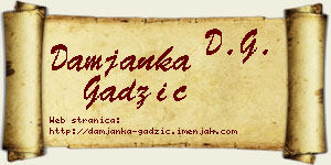 Damjanka Gadžić vizit kartica